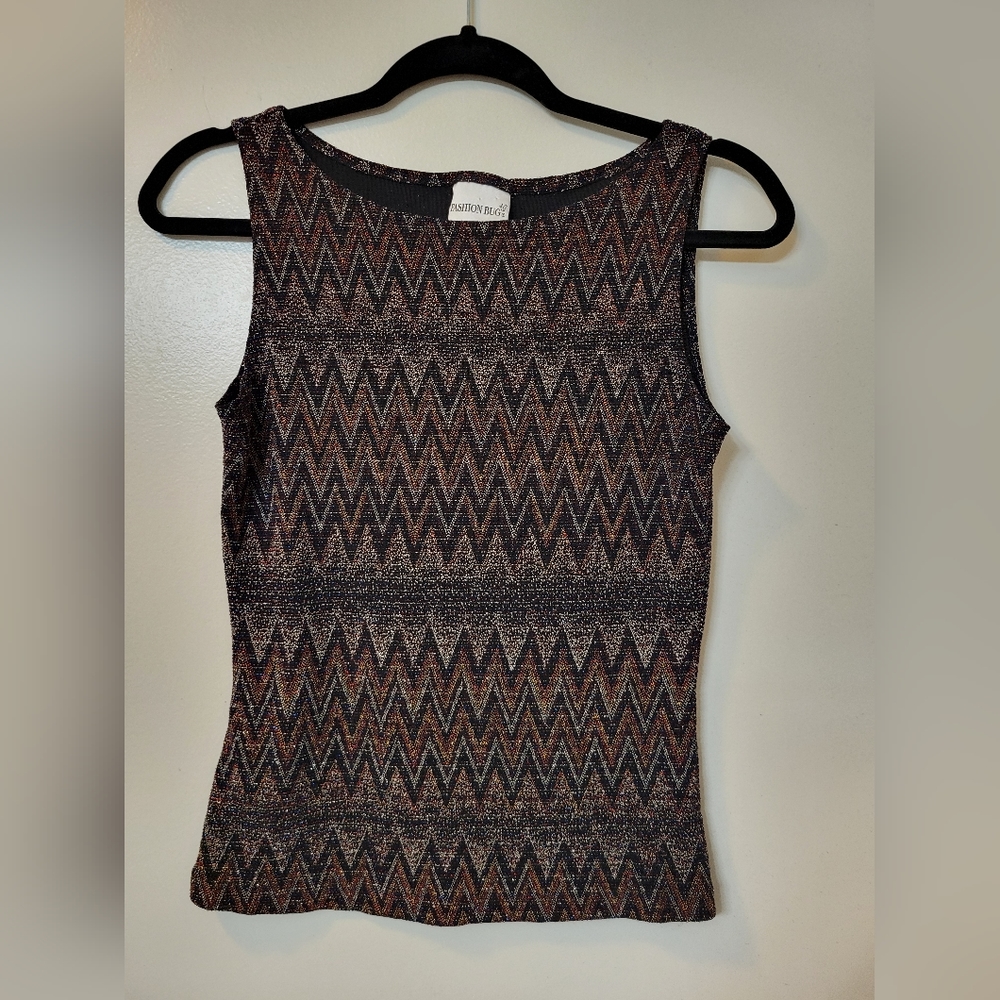 Vintage Y2K Fashion Bug Multicolored Patterned Tank Top